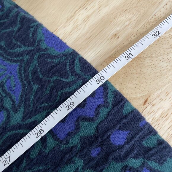 Free People Shift Dress Womens XS Blue Textured Print Amelia Knit Mock Neck Mini - Picture 7 of 13